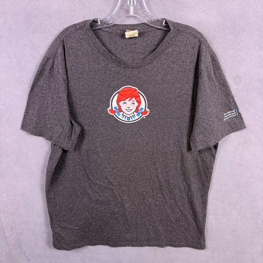 Barco Uniforms Wendys T Shirt Mens Large Gray Best Fries No Lies NCAA Promo